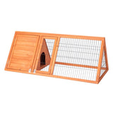 ZUN 50" Wooden Rabbit Guinea Pig Hutch Wooden Rabbit Guinea Pig House 97929443