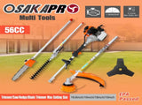 4 in 1 Multi-Functional Trimming Tool, 56CC 2-Cycle Garden Tool System with Gas Pole Saw, Hedge W46561887