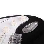ZUN Rosewood Fingerboard Electric Guitar Black w/ White 97563355