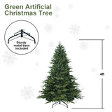 Artificial 4ft Green Christmas Tree with 856 PE/PVC Mixed Branch Tips, Steel wire, Hinged Premium & 20757234