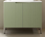 TURIO 30" Freestanding Cabinet without Basin, with Carrara White Counter Top and 2 Doors, Green W2615P293843