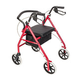 ZUN Iron Walker with Wheels Black & Red 48381029