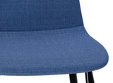 Modern Knit Fabric Dining Chairs with Iron Legs - Restaurant Seating, Comfortable Upholstered W2699P360247