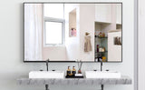 60*36" Oversized Modern Rectangle Mirror with Balck Frame Decorative Large Wall Mirrors for W708140626