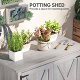 Outsunny Wooden Outdoor Storage Cabinet 61078974