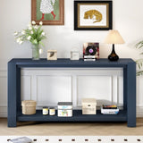 U_STYLE Distinctive Features of a Minimalist Console Table with Bottom Shelf and Four Legs, Suitable N711P173084V