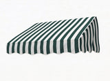 4' Window Door Awning Sun Shade Canopy Outdoor Patio Cover, Green & White Stripes 16287034