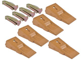 X290 Sharp Bucket Teeth/Tooth with K290S Flexpins Fit for Mini Excavator 5Pcs 72179705