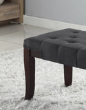 Linon Tufted Bench, Fabric, Gray T2574P164589