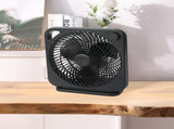 9" 3-speed Indoor Personal Table Electric Fan, Portable Handle, Black, ModelFN2006BK 01606589