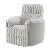 ZUN Emee Gray Corduroy Glider Recliner w/ Swivel B2726P251668