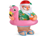 5.9 FT Lighted Christmas Inflatable Decoration, Inflatable Hawaii Santa Claus Outdoor Decoration, 23376680
