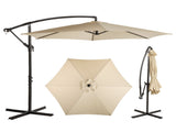 10FT Round Offset Patio Umbrella, Banana Hanging Cantilever Umbrella with 60&deg Adjustable Angle, 26082331