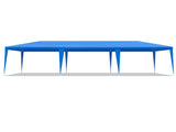 10'x30' Outdoor Party Tent with 8 Removable Sidewalls, Waterproof Canopy Patio Wedding Gazebo, Blue 03964821