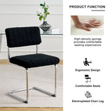 Modern simple light luxury dining Black Family bedroom stool back Dressing Student W210P198972