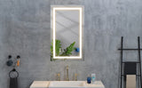 ZUN LED Bathroom Mirror 40 "x 32" with Front and Backlight, Large Dimmable Wall Mirrors with Anti-Fog, W928P177834