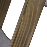 Farmhouse Foldable Reed Galvanized and Wood Ladder Planter 14.2" x 7.5" x 70.9" W2078P322239