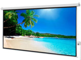 100" 43 80" x 60" Viewing Area Motorized Projector Screen with Remote Control Matte White 84308560