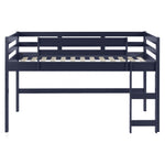 ZUN Navy Blue Twin Loft Bed with Reversible Ladder B062P181276