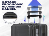 Luggage,with front opening,TSA approved lock,hardshell suitcase,Grey W2880P208361