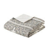 King/Cal King 4 Piece Printed Duvet Cover Set with Throw Pillow B035P148372