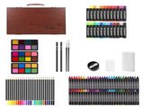 140Pcs Art Supplies Kit with Wooden Case, Drawing Painting Set Includes Colored Pencils, Oil 85998406