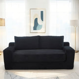 Loveseat Sofa with Memory Foam & Steel Frame - No Assembly, Convertible 2-in-1 Design, Corduroy W3561P324174