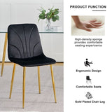 Modern simple light luxury dining black home bedroom stool back dressing student desk W210122575