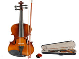 New 3/4 Acoustic Violin Case Bow Rosin Natural 19196091