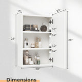 White particleboard, acrylic frame, 71*50.8*15cm, 1 door, 2 shelves, LED mirror cabinet, three-tone 66112088