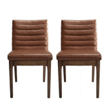 ZUN Upholstered Dining Chairs With Rubber Legs ,Light Brown 73471.00PUCOGN