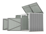 Garbage Bin Shed Stores 2 Trash Cans Metal Outdoor Bin Shed for Garbage Storage,54 cubic feet of W1598P357715