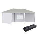 ZUN 10' x 20' Pop Up Canopy party Tent with 4 Sidewalls , White-AS （Prohibited by 03907413