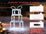 3ft Lighted Christmas Gift Boxes - 200 LED Lights , Acrylic Beads, Multi-Color 16060153
