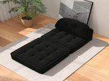 Convertible Corduroy Lounge Chair with Tufted Design, Full Foam Support, Fold-Out Sleeper & 46720776