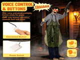 Crawling Zombie Halloween Decoration, Voice & Clap Activated Animated Groundbreak Zombie Prop with 77507655