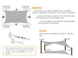 12'X16' Light Grey HDPE sunshade sail 18581060
