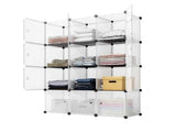 12-Cube Storage Shelf Cube Shelving Bookcase Bookshelf Organizing Closet Toy Organizer Cabinet White 74988135