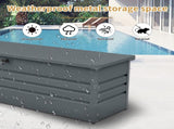 260 Gallon Metal Outdoor Deck Box Waterproof, Extra Large Patio Storage Box with Lockable Storage 02774007