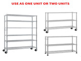 6-Tier disassembly and free assembly NSF-Certified Steel Wire Shelving with Wheels 77426576