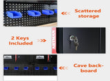 Wall-mounted tool rack, hanging basket hook, storage rack, wall-mounted stainless steel perforated 25008991
