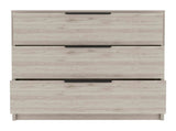 Dresser 27"H, 3 Drawers Dresser, Superior Top, Light Gray B097132976