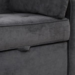 ZUN 66.5" Velvet Upholstered Sleeper Bed , Pull Out Sofa Bed Couch attached two throw pillows,Dual USB WF297903AAB