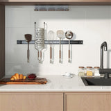 Black Magnetic Tool Organizer Strips - Carbon Steel Construction, Ideal for Clutter-Free 63375487
