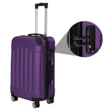 3-in-1 Portable ABS Trolley Case 20" / 24" / 28" Purple 19658160