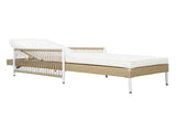 Outdoor All-Weather PE Rattan Chaise Lounge, Minimalist Patio Wicker Lounge Chair with 6 Gear 09574757
