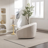 Luzern Modern Upholstered Accent Chair, 360&deg Swivel, OFF-White T2574P184964