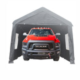 ZUN 10x20ft gazebo party tent heavy duty canopy carport outdoor portable garage grey W2373P147980