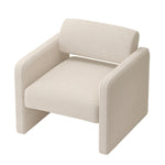 ZUN BEIGE single sofa chair, upholstered comfortable chair with armrests, for dining room/bedroom/living W487P183018