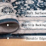 Area Rug 8x10 Vintage Bohemia Large Persian Non-slip Washable Rug For Room Kitchen Bedroom W2907P265137
